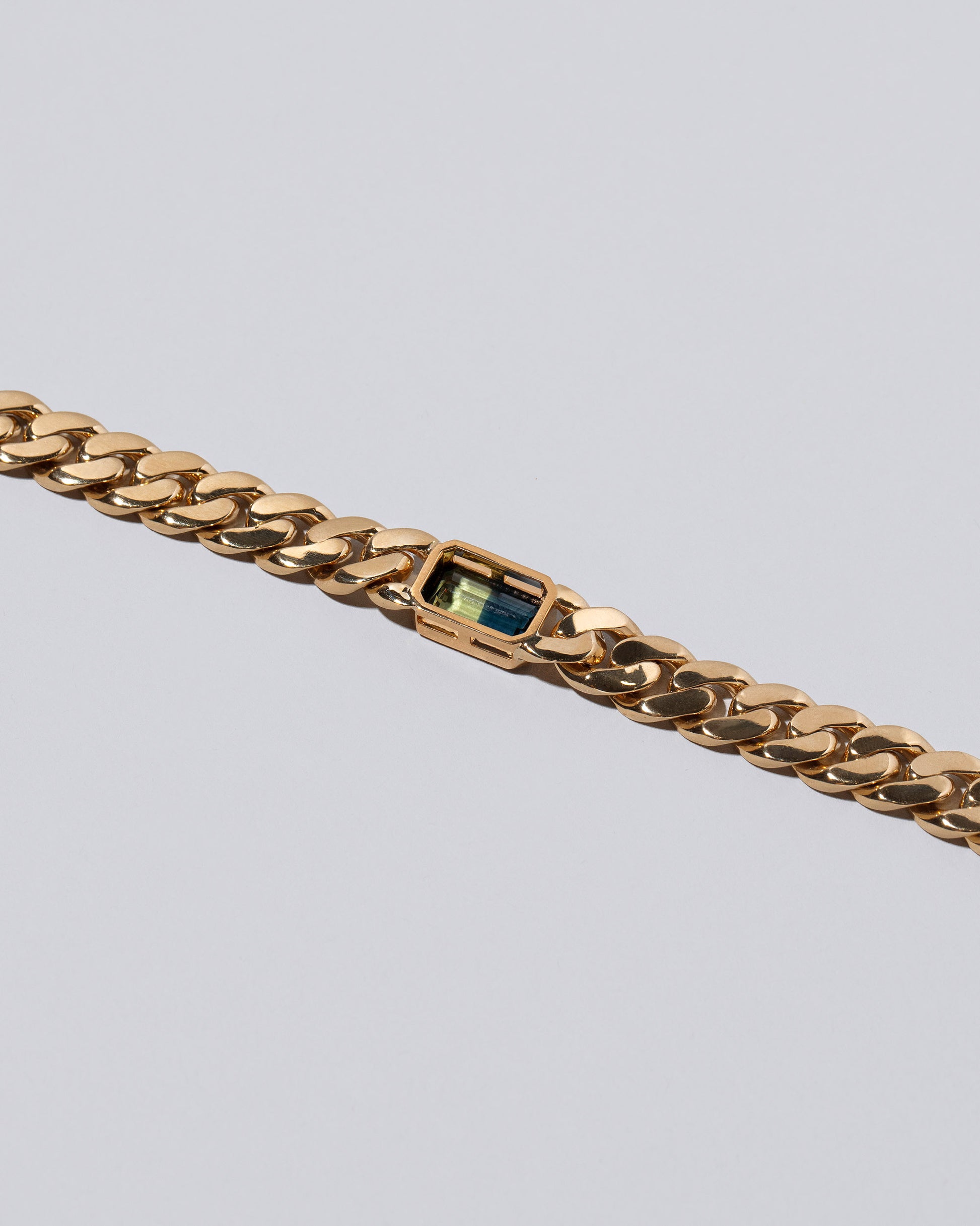 View from the back of the Tenacity Bracelet on light color background.