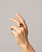 Styled image of model wearing the Mask Ring.