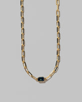 Closeup details of the Northern Lights Necklace 009 on light color background.