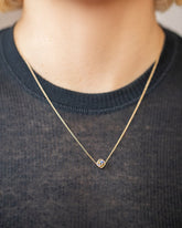 Northern Lights Necklace 007 on model.