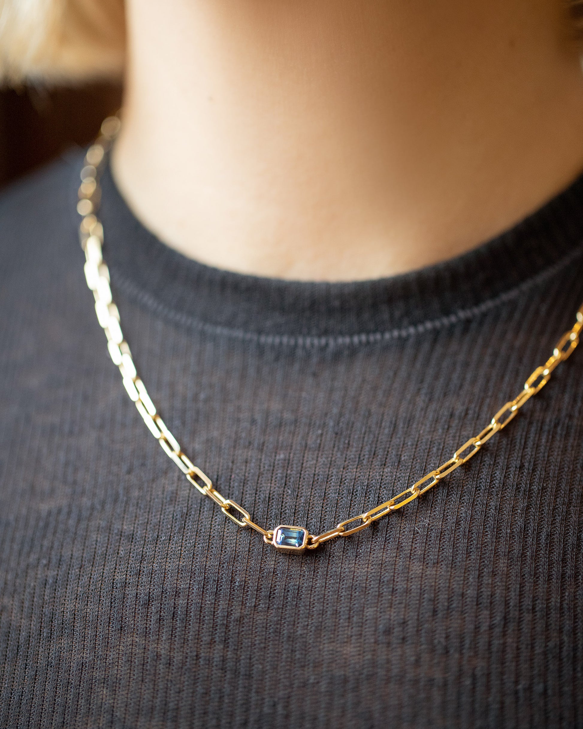 Northern Lights Necklace 009 on model.