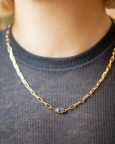 Northern Lights Necklace 009 on model.