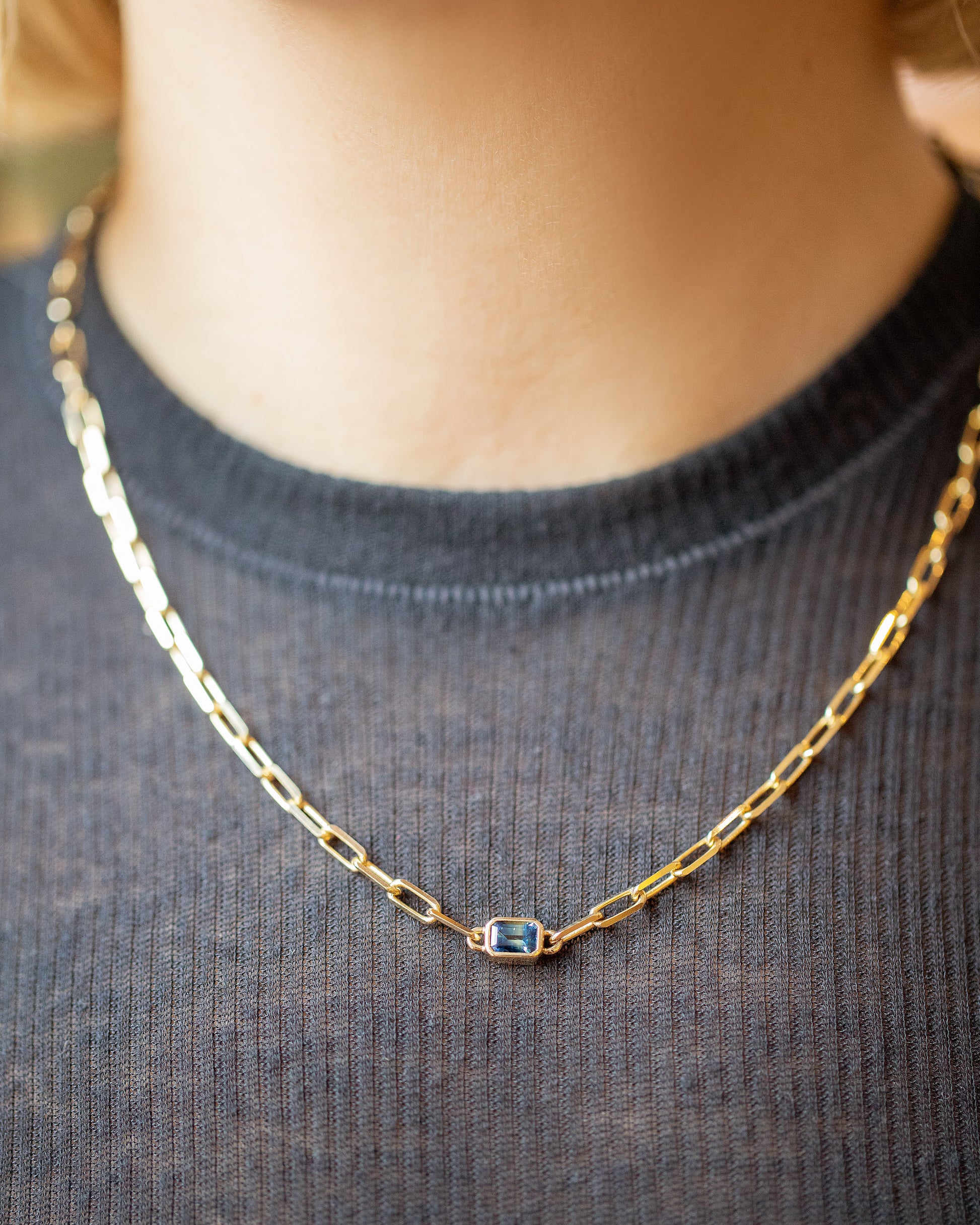 Northern Lights Necklace 009 on model.