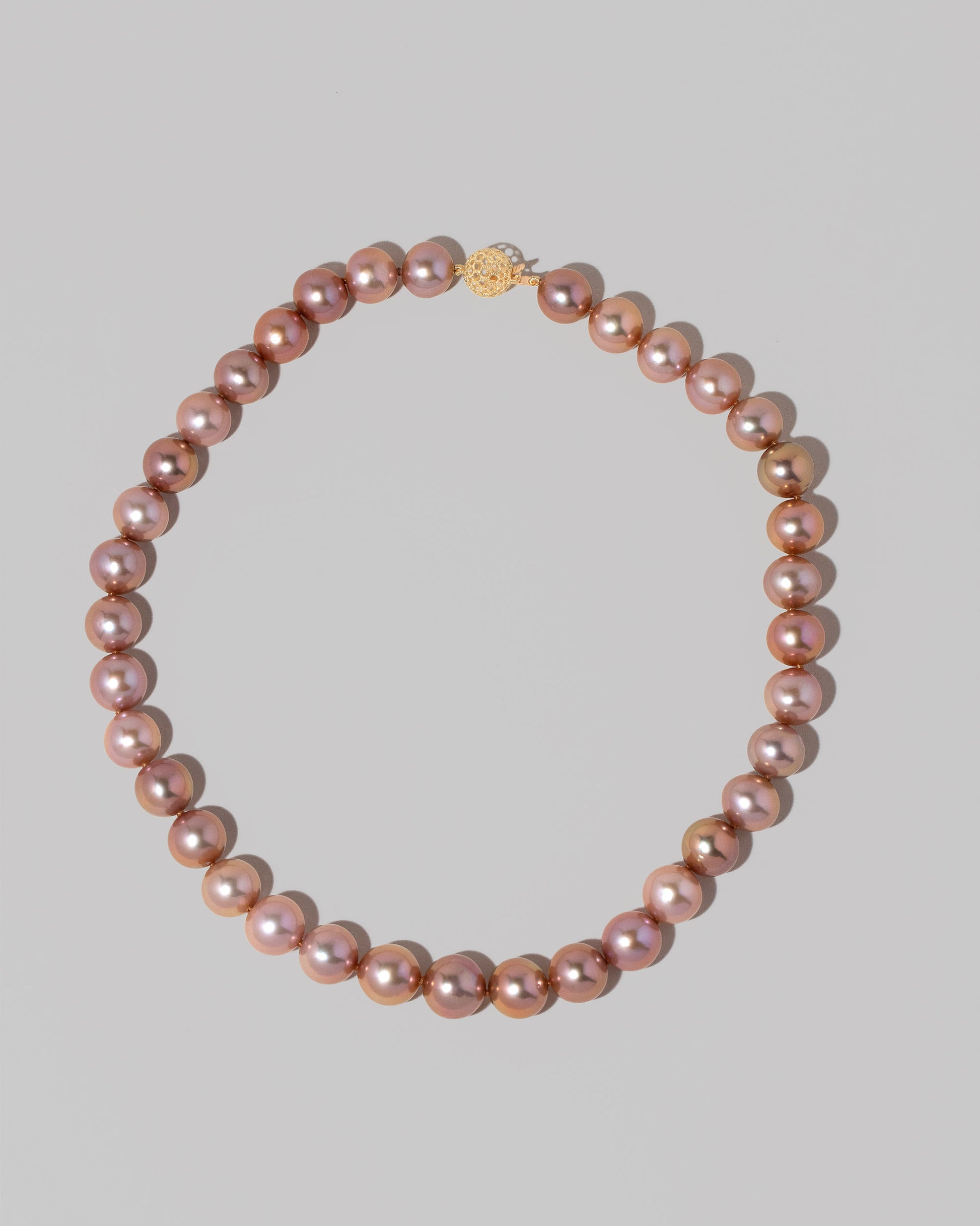 Sugar Pearl Necklace on light color background.