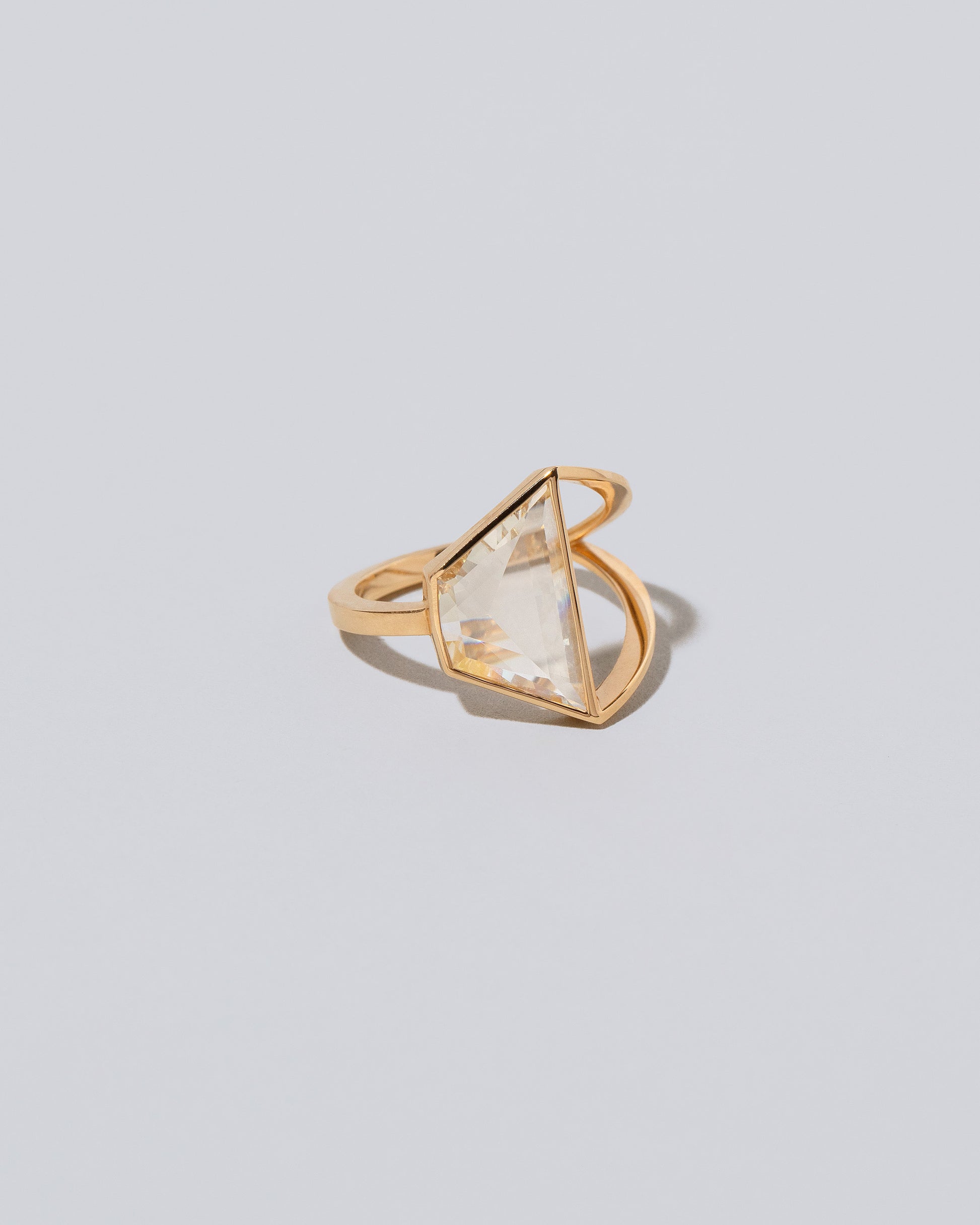 View from the side of the Cyllene Ring on light color background.