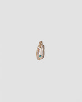 December Birthstone Pearl Pendant With Turquoise on light color background.