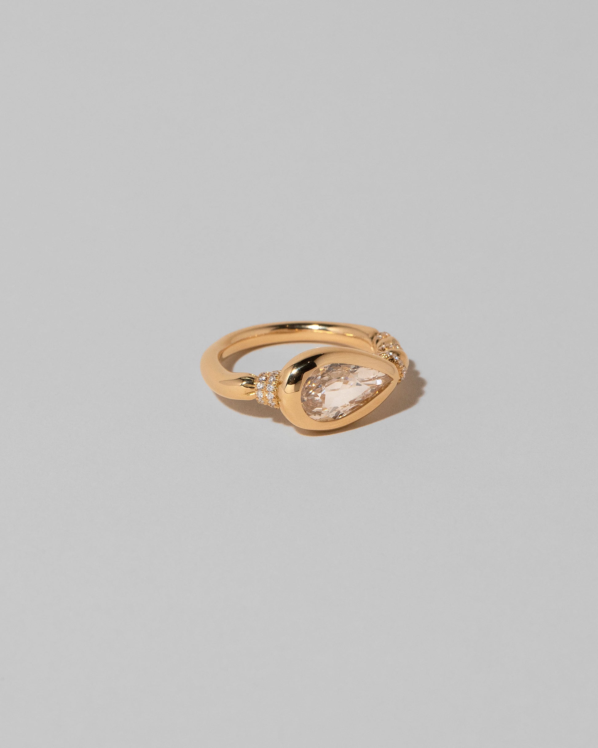 View from the side of the Bind Ring on light color background.