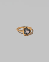 View from the side of the Geyser Purple Sapphire Ring 003 on light color background.