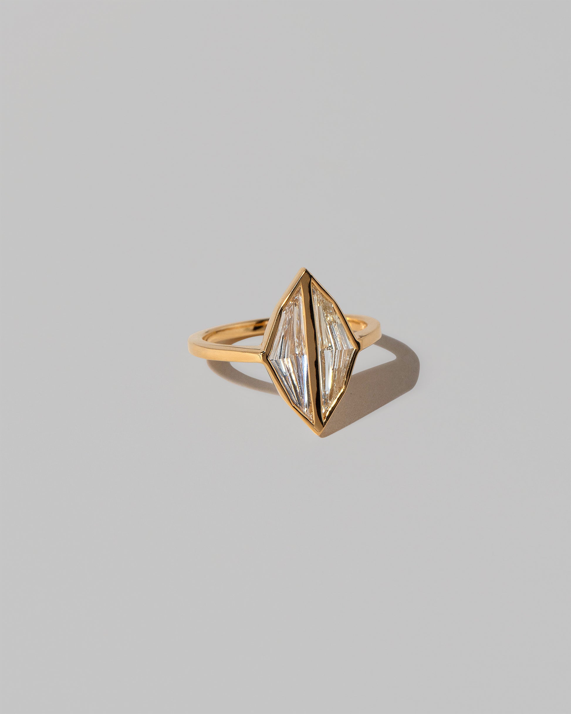 View from the side of the Matzh Ring on light color background.