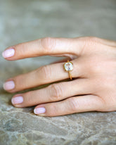 Gusher Diamond Ring 025 on model.