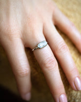 Gusher Diamond Ring 029 on model.