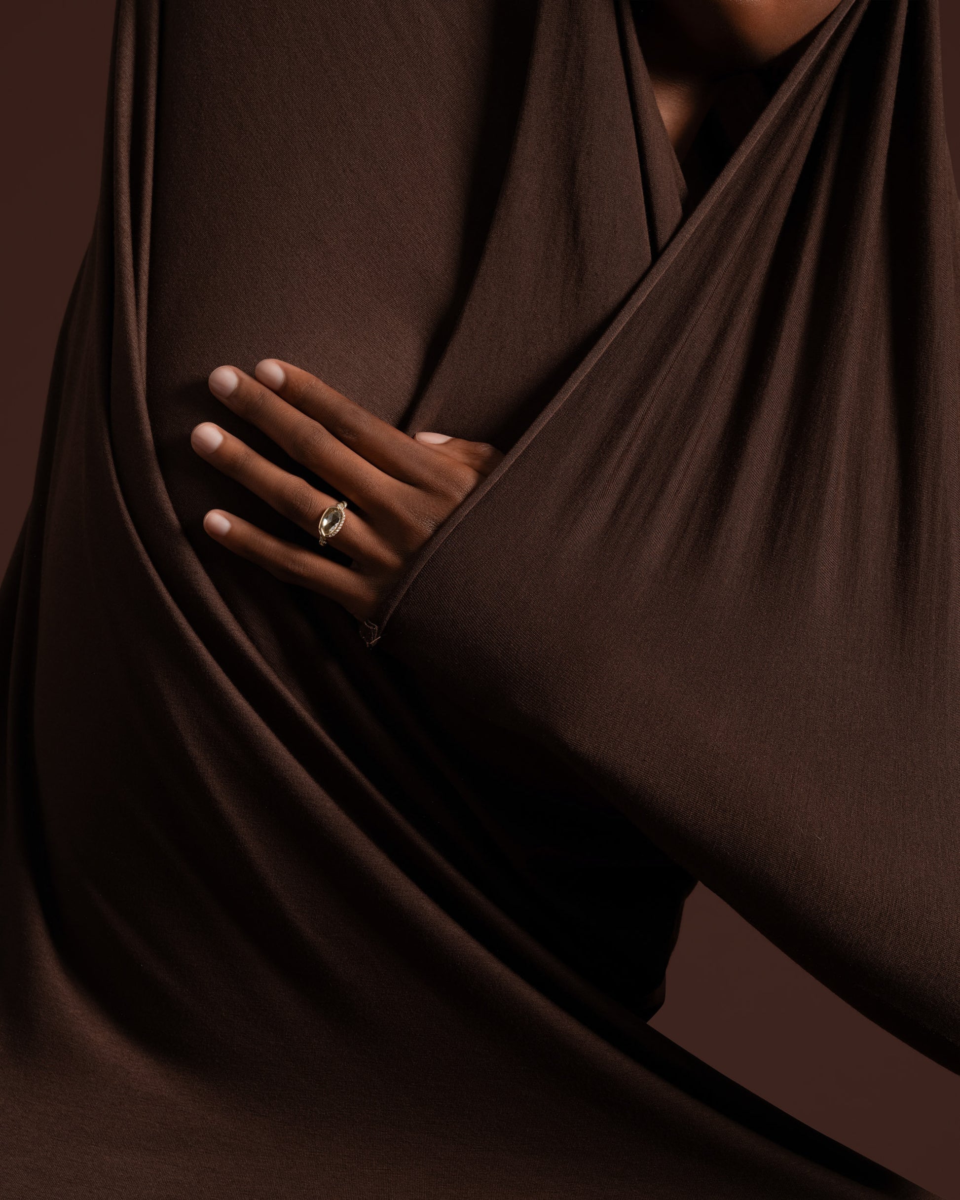 Encircle Ring on model.