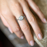 product_details::Gusher Diamond Ring 028 on model.