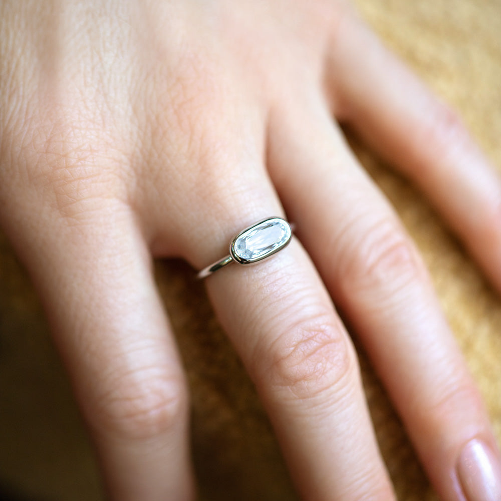 product_details::Gusher Diamond Ring 029 on model.