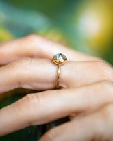 Gusher Diamond Ring 027 on model.