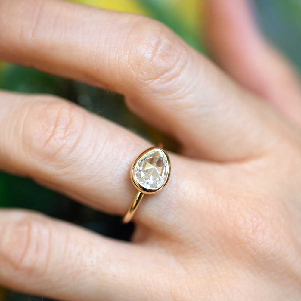 product_details::Gusher Diamond Ring 027 on model.