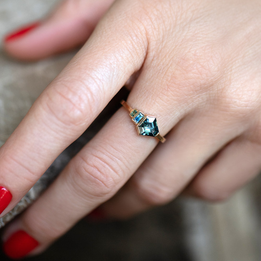 product_details::Alchemilla Ring on model.