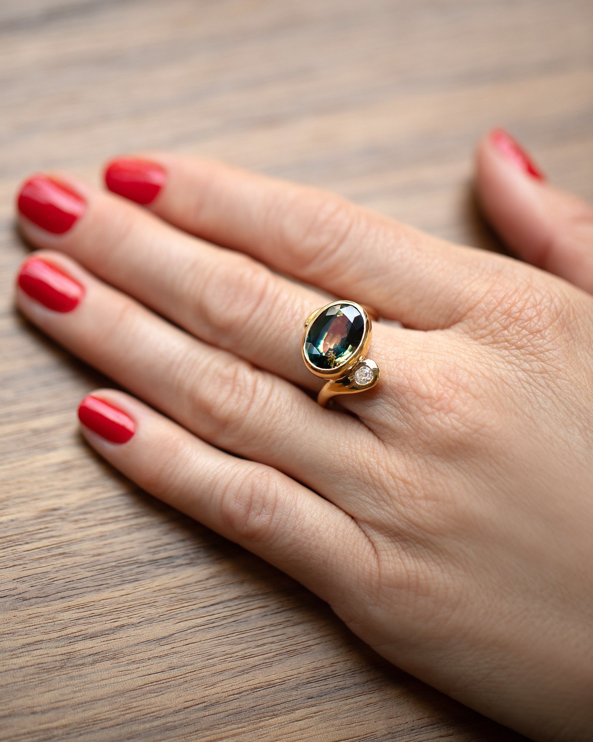 Anemone Ring on model.