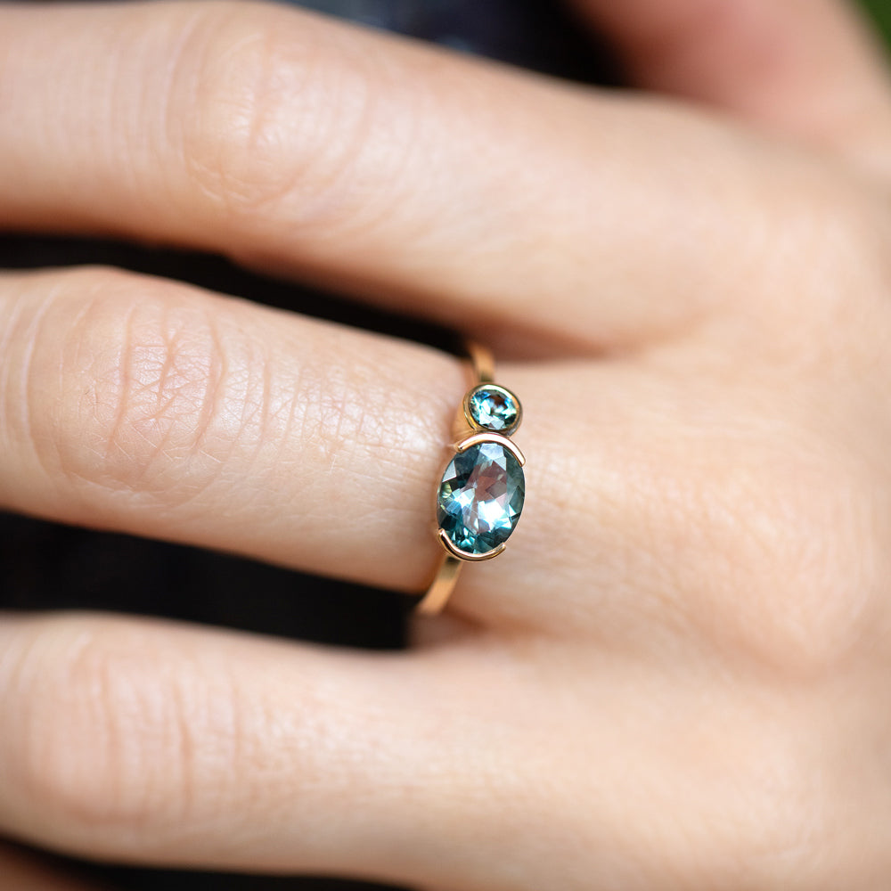 product_details::Begonia Ring on model.