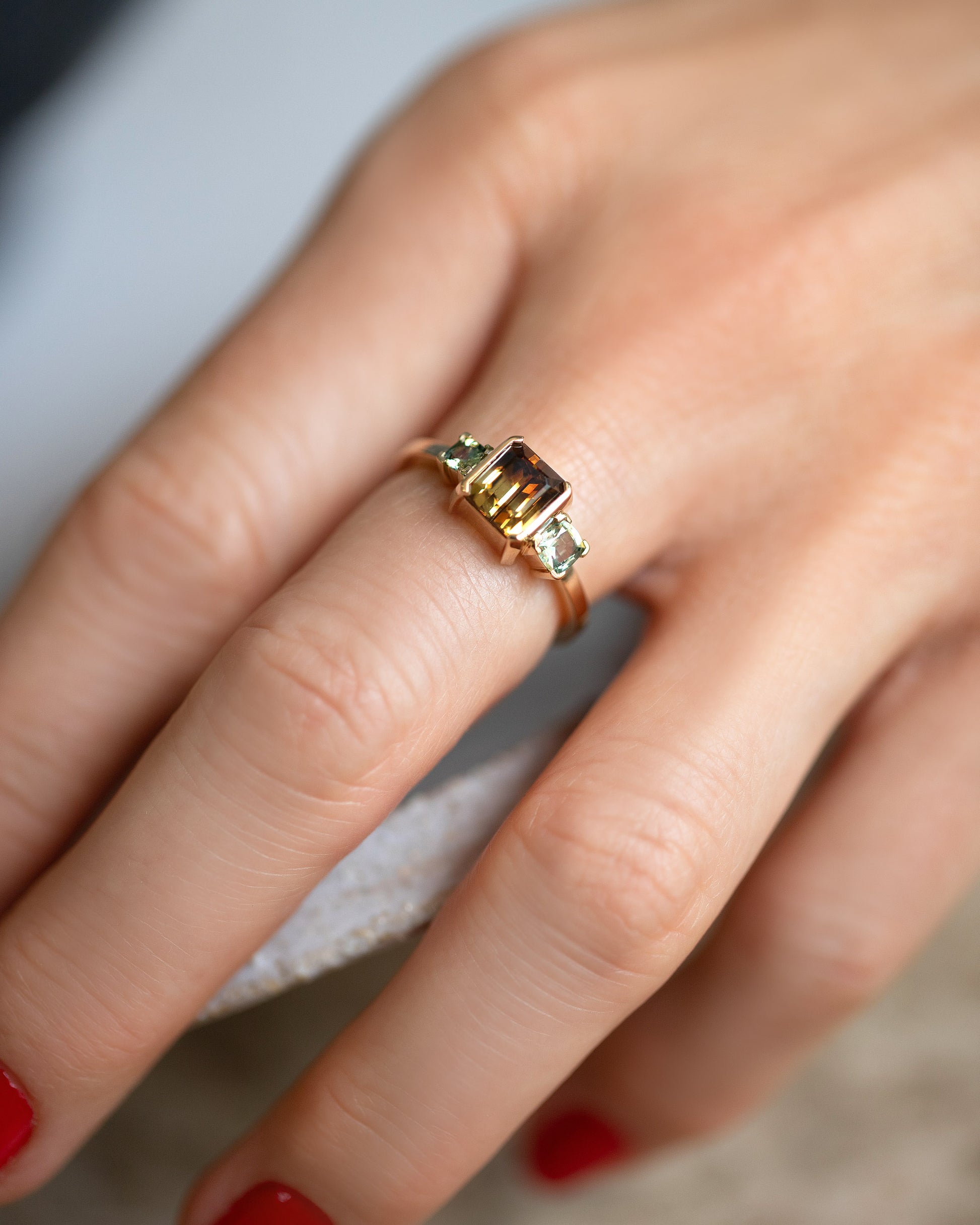 Brassia Ring on model.