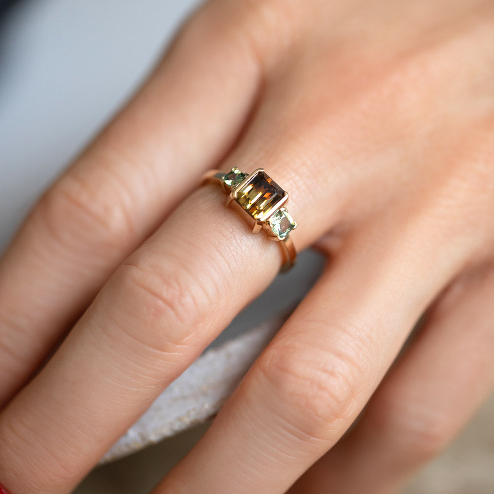 product_details::Brassia Ring on model.