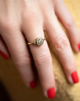 Champagne Diamond Grand Level Ring on model.