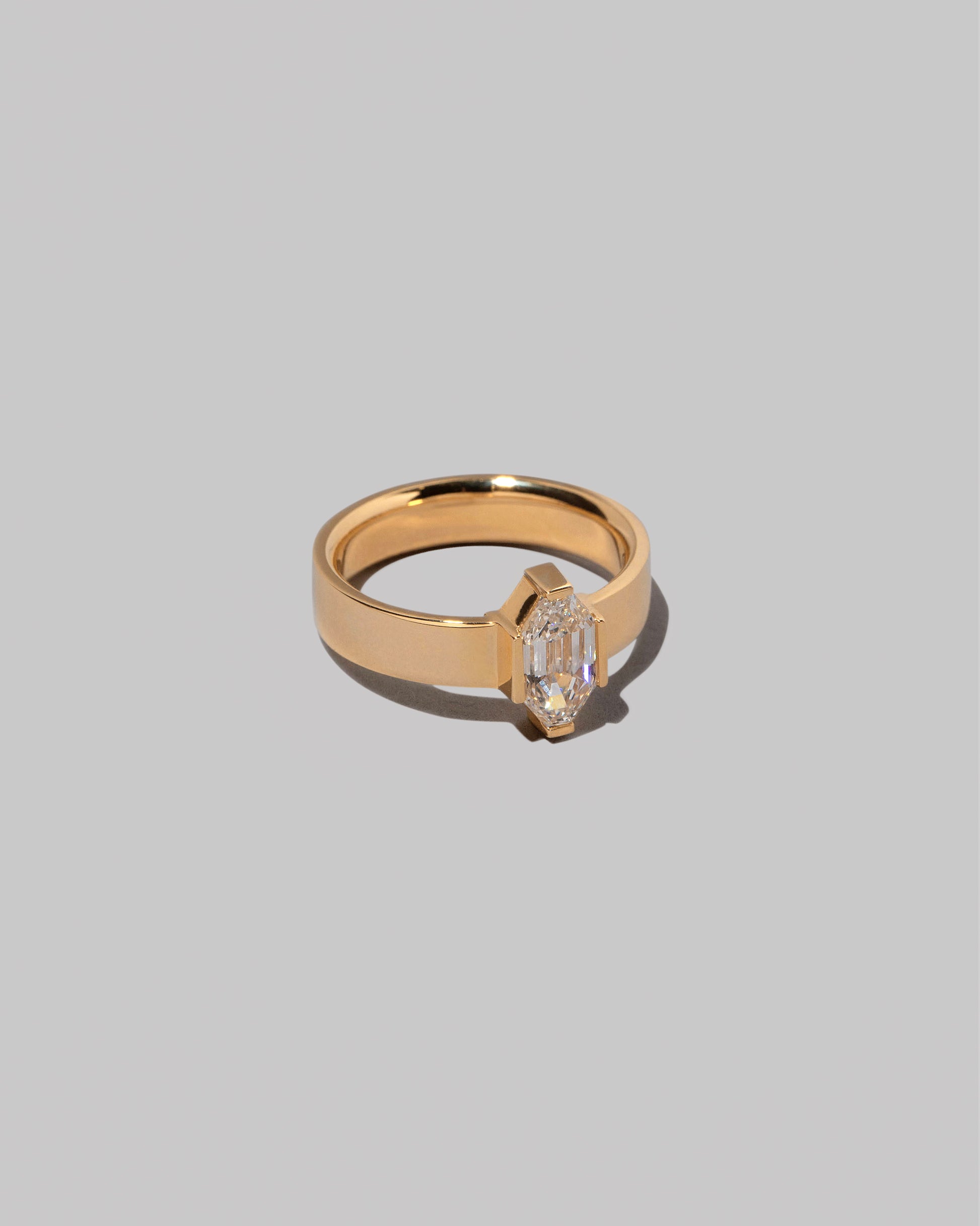 View from the side of the Close Ring on light color background.