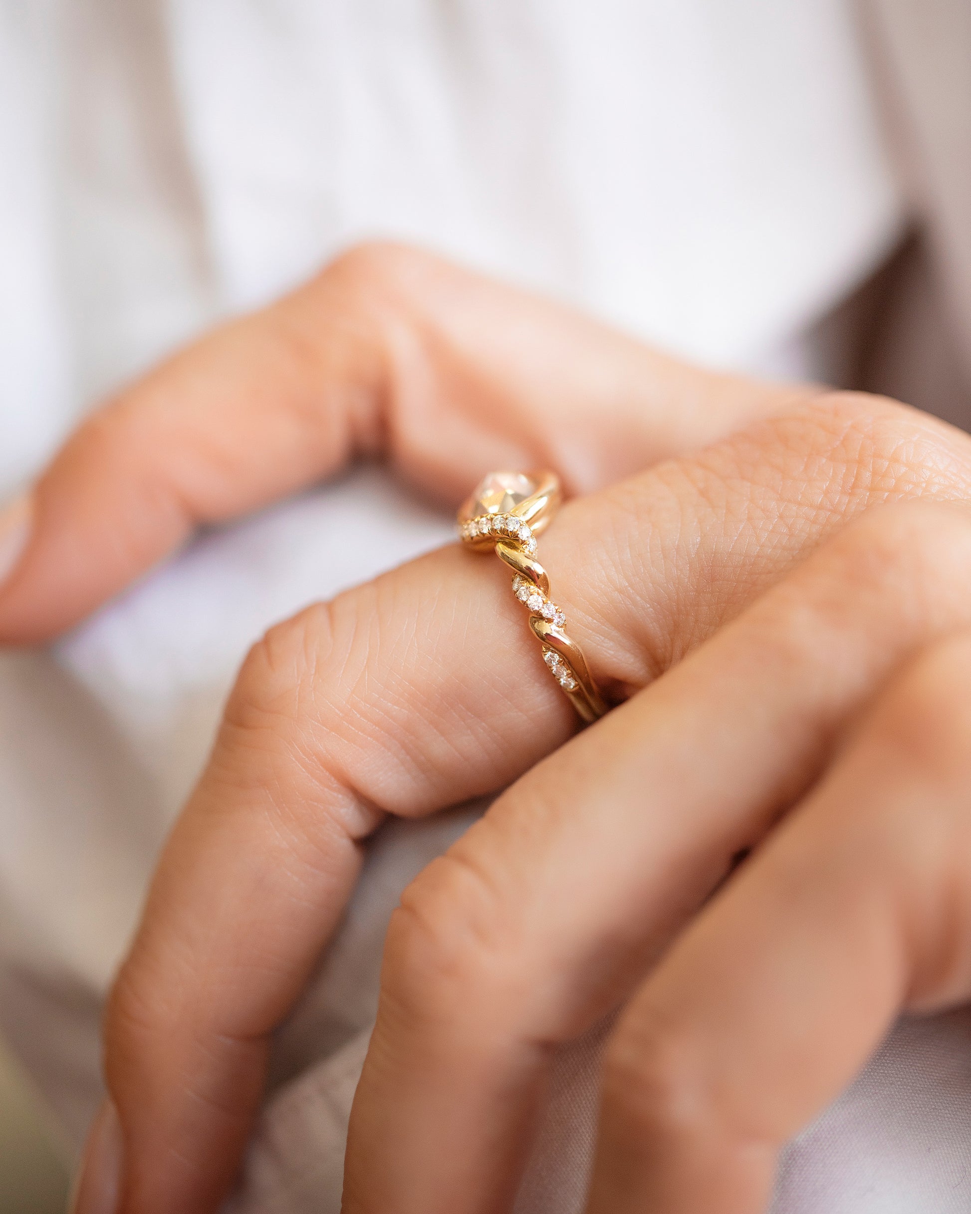 Encircle Ring on model.