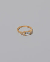 View from the side of the Diamond Expression Ring on light color background.