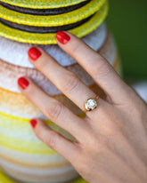 Diamond Grand Level Ring on model.