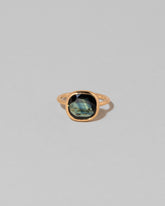 Gusher Bicolor Sapphire Ring 012 on light color background.