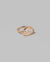 View from the side of the Gusher Diamond Ring 007 on light color background.