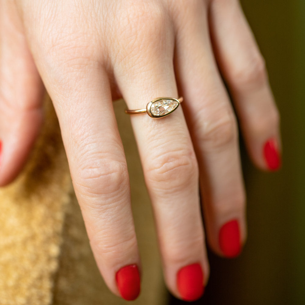 product_details::Gusher Diamond Ring 014 on model.