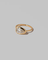 View from the side of the Gusher Diamond Ring 041 on light color background.