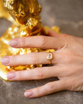 Gusher Diamond Ring 042 on model.