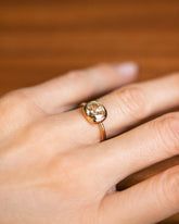 Gusher Diamond Ring 044 on model.