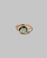Gusher Green Sapphire Ring 032 on light color background.
