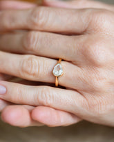 Moonflower Ring on model.