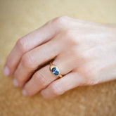 product_details::Spinel Grand Align Ring on model.