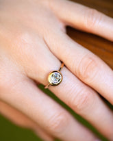 Step Cut Diamond Grand Level Ring on model.