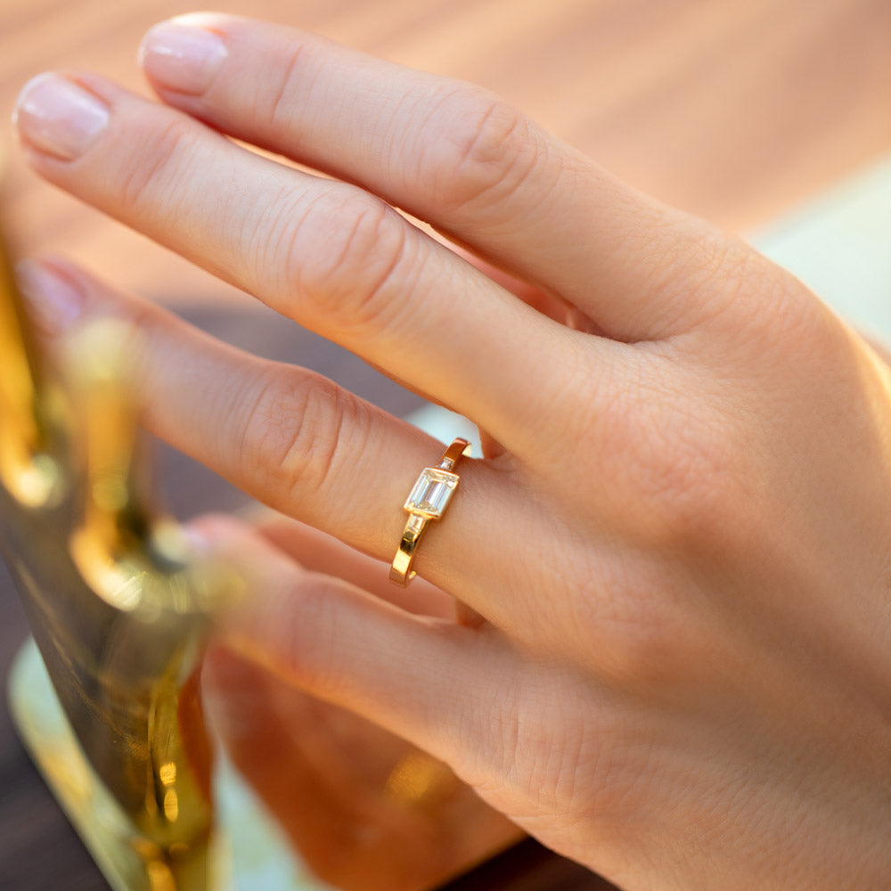 product_details::That Way Ring on model.