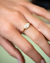 Moval Diamond Transformation Ring on model.