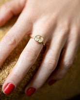 Gusher Diamond Ring 015 on model.