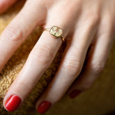 product_details::Gusher Diamond Ring 015 on model.