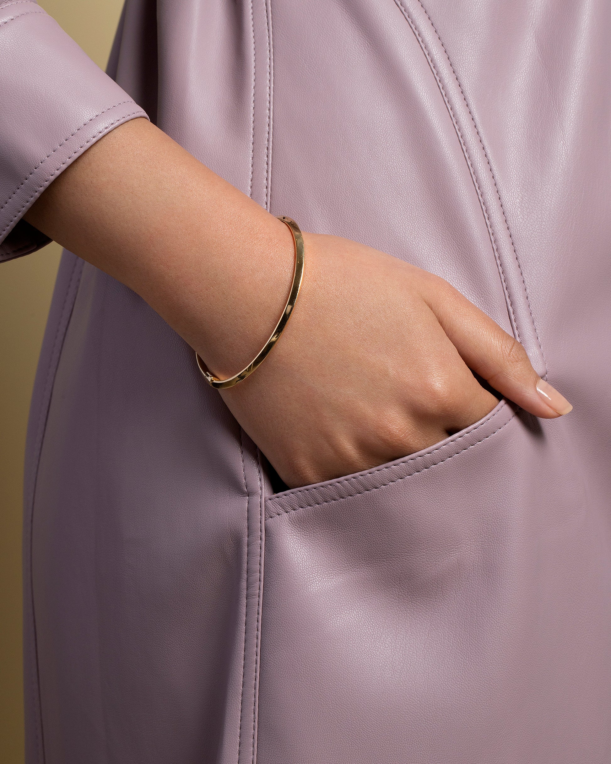 Accordion Bracelet on model.