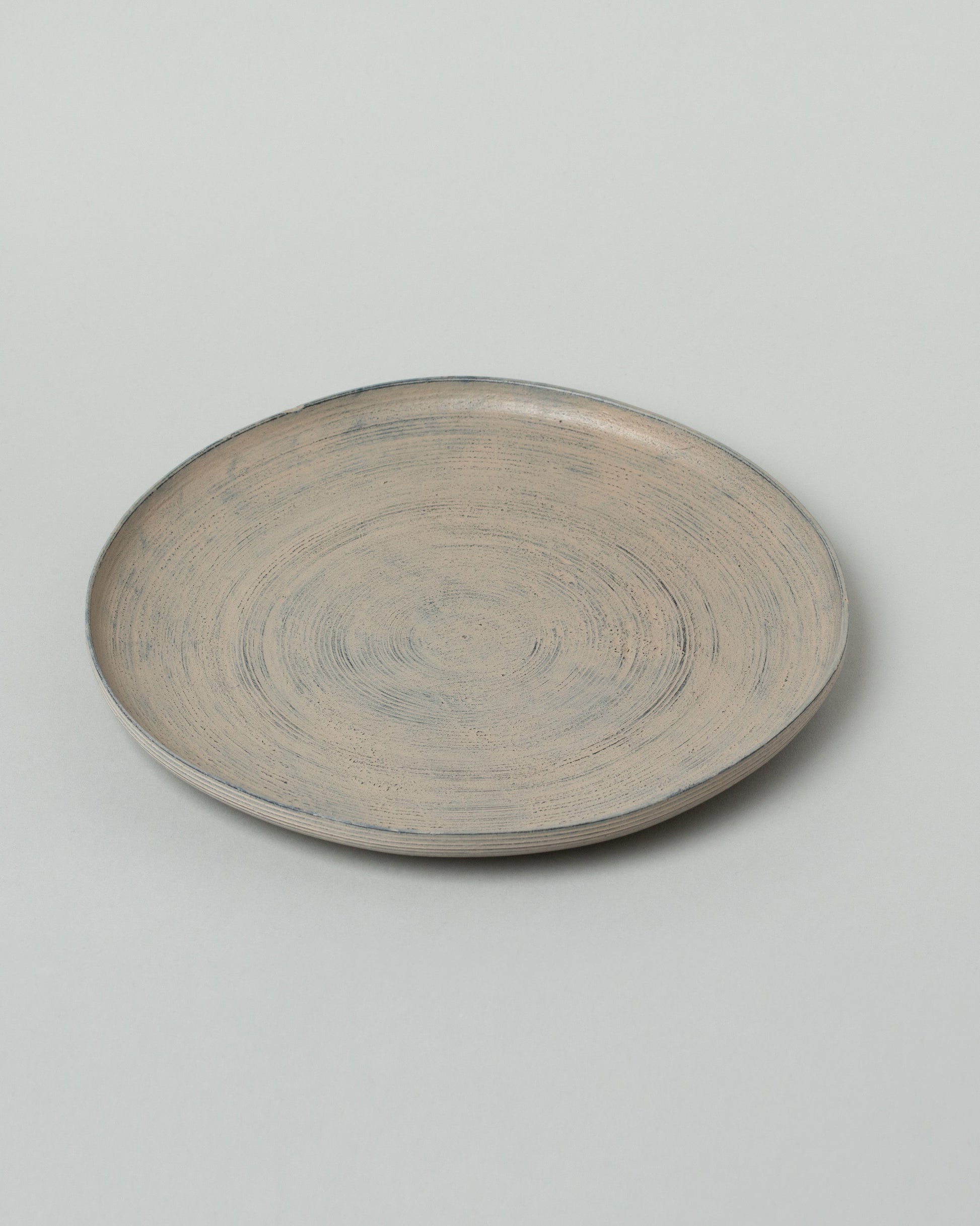 Namu Home Goods Small Zelkova Wood Winter Organic Plate on light color background.