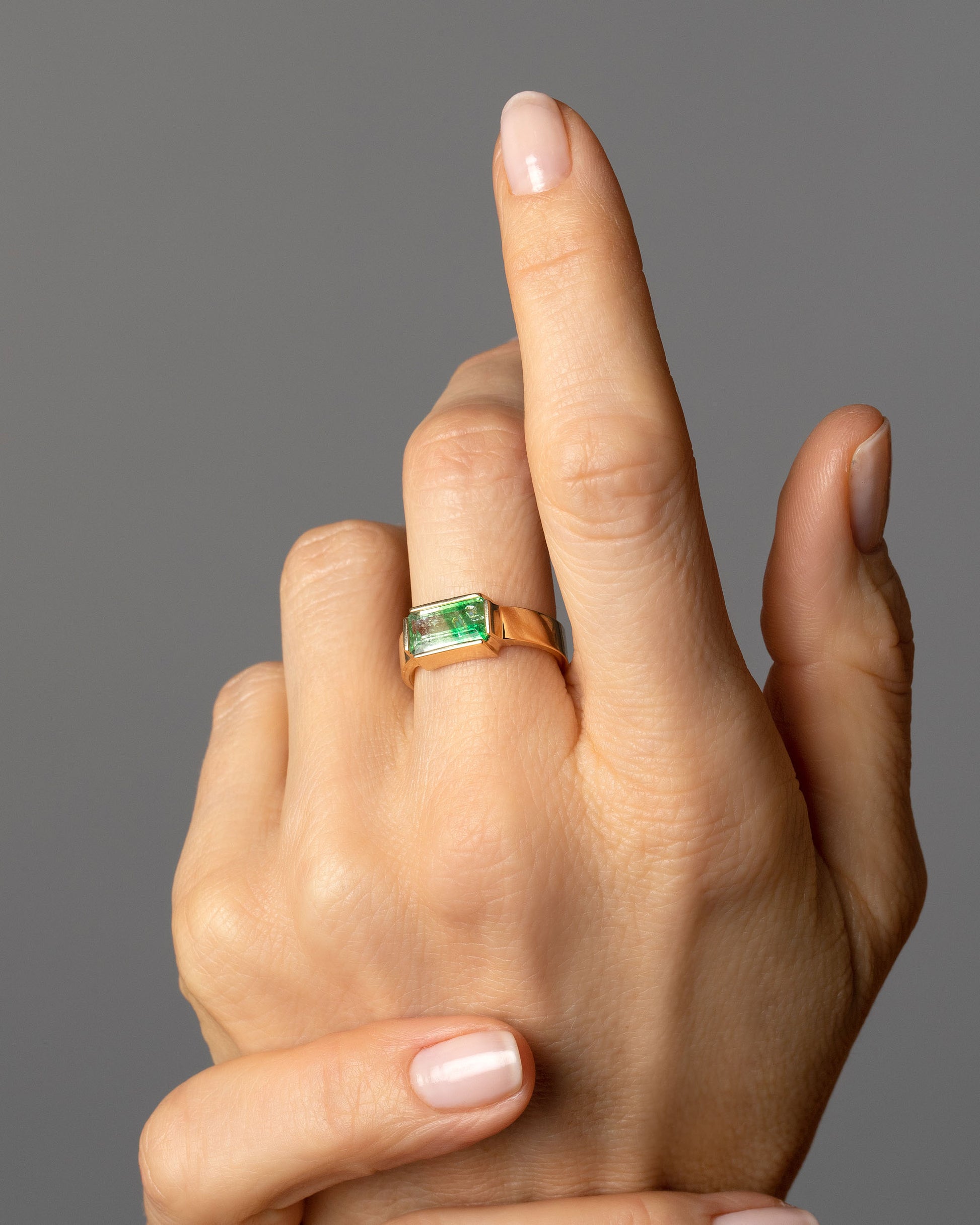 Gather Ring on model.