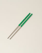 Sabre Paris Lapis Blue Chopsticks on light color background.