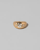 Diamond Saturn Ring on light color background.