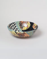 Slush Club Medium Nerikomi Bowl No. 101 on light color background.